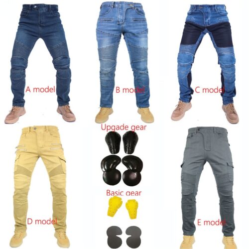 Texwood men's casual and sports wear store, summer beach clothes, men's leather fashion, jewelry, sunglasses Kominie Collection Classic Denim UGB06 PK718 PK719 4X Zip Motorcycle Pants Pantalones Motocicleta Hombre Featherbed Jeans Gears