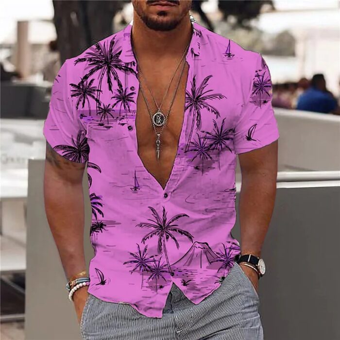 Texwood men's casual and sports wear store, summer beach clothes, men's leather fashion, jewelry, sunglasses 2023 Coconut Tree Shirts For Men 3d Printed Men's Hawaiian Shirt Beach 5xl Short Sleeve Fashion Tops Tee Shirt Man Blouse Camisa