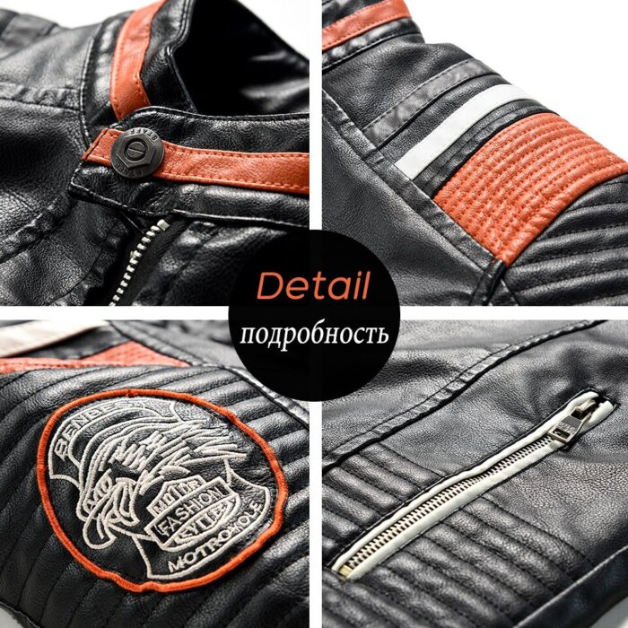 Texwood men's casual and sports wear store, summer beach clothes, men's leather fashion, jewelry, sunglasses Men 2022 Autumn New Brand Casual Motor Biker Distressed Leather Jacket Coat Men Winter Outwear Vintage Faux Leather Jacket Men